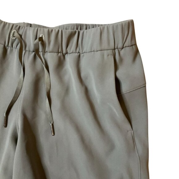 Lululemon Women On the Fly Crop Athleisure Jogger Pants Grey 10 Drawstring - Picture 9 of 9